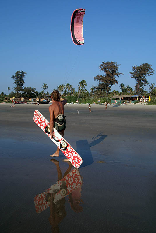Preparing to Kite Surf Mandrem
