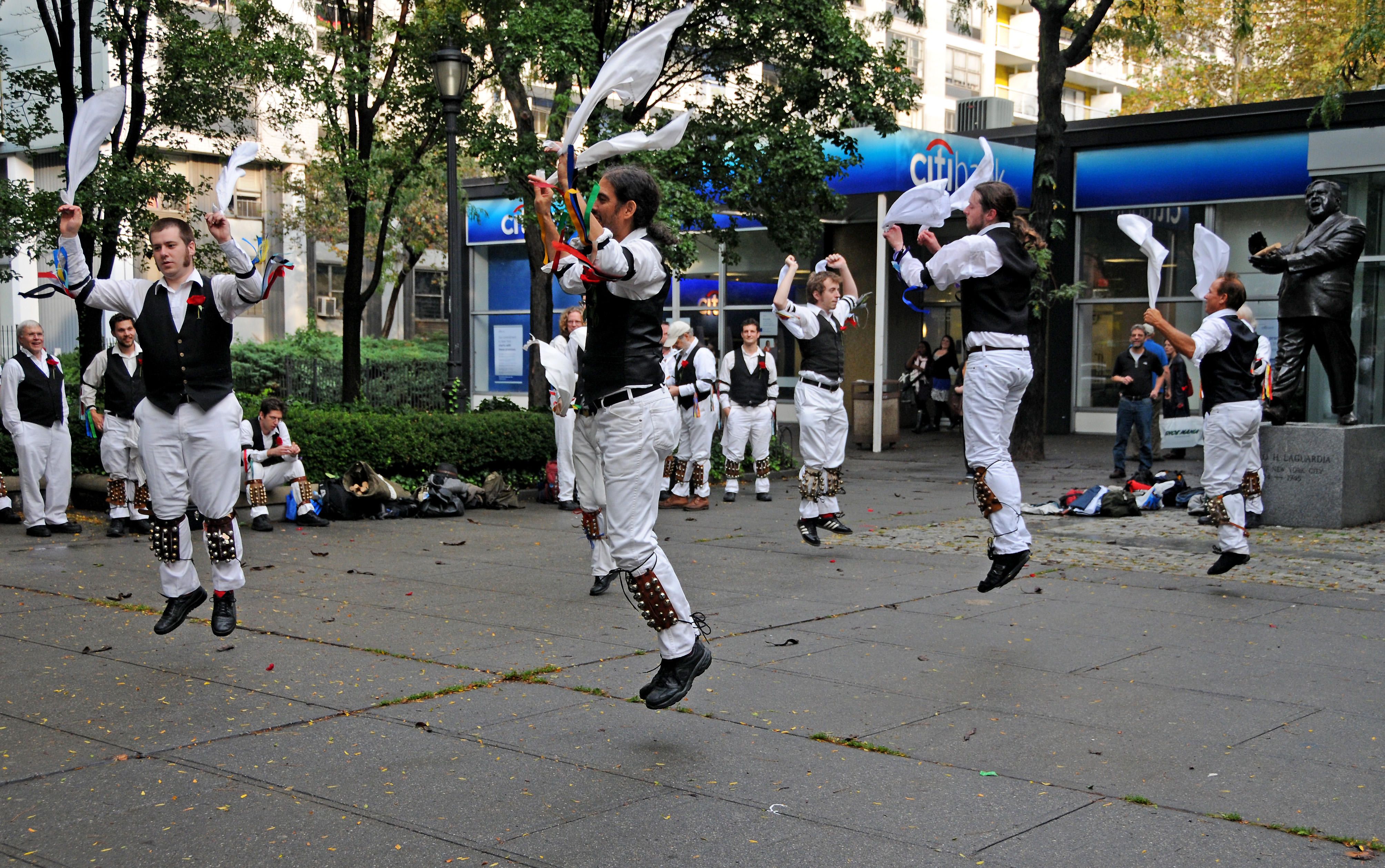Suspended Morris Dancers