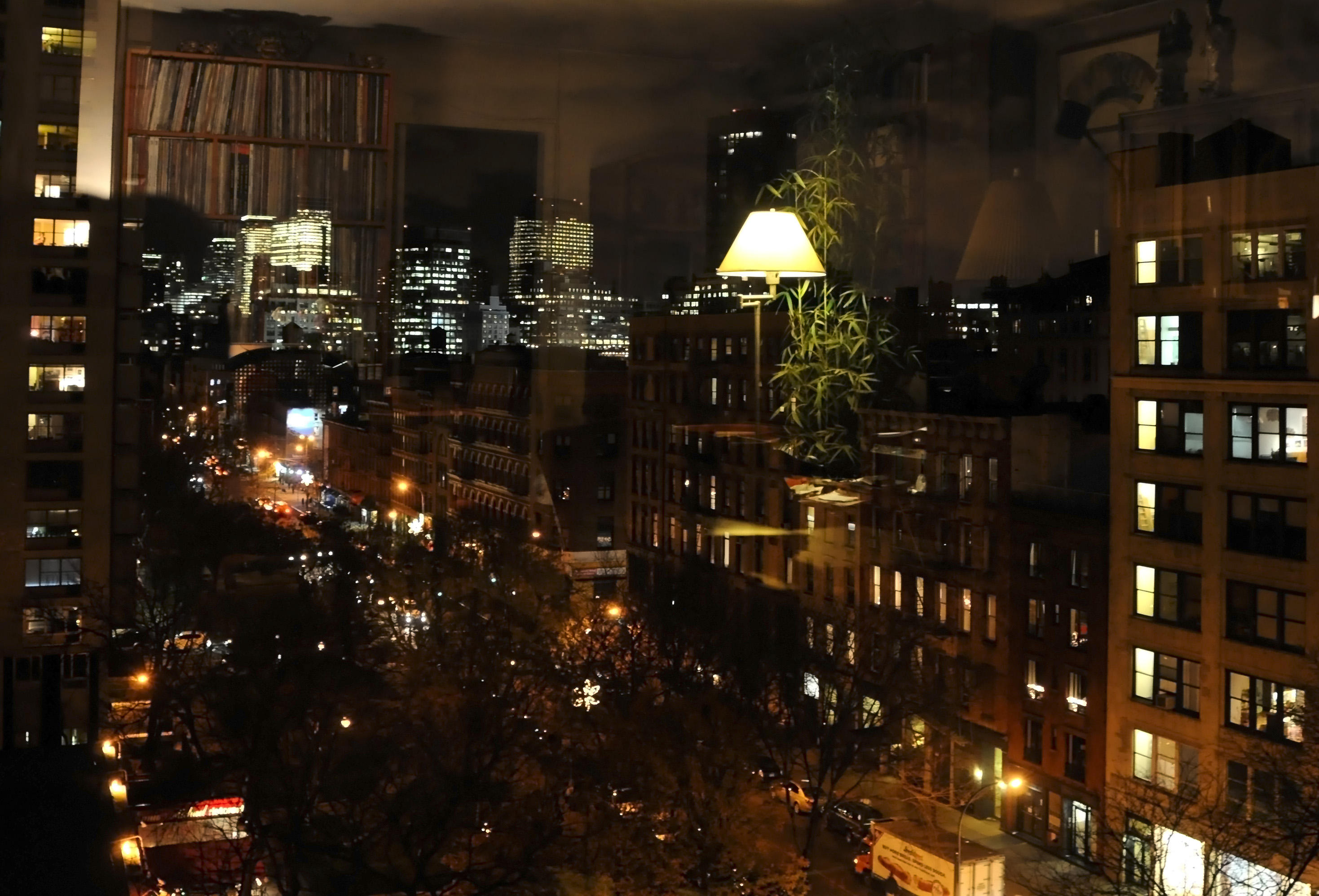 Living Room Reflections & Downtown Manhattan