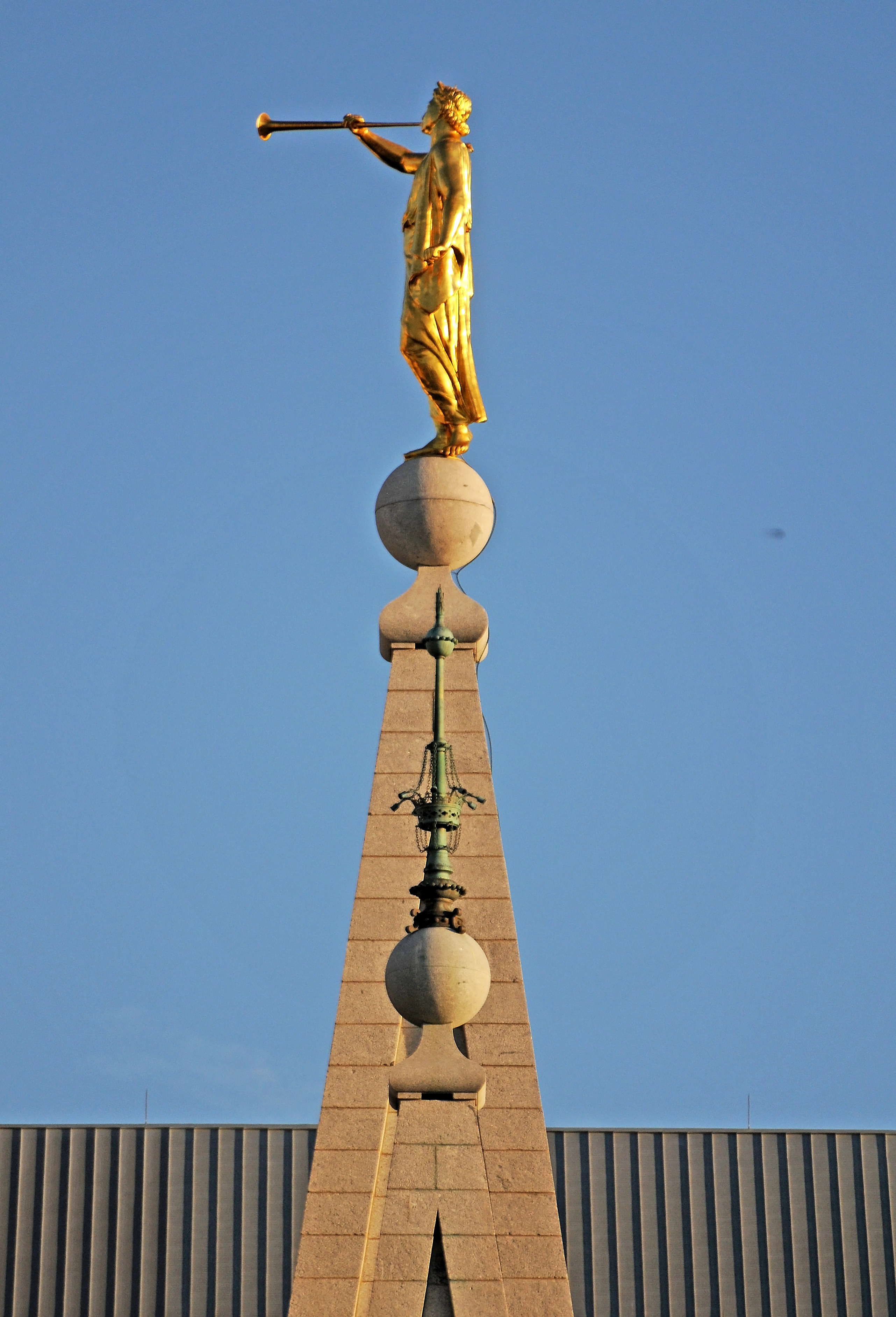 Angel Moroni at the Top of the Mormon Temple - Salt Lake City