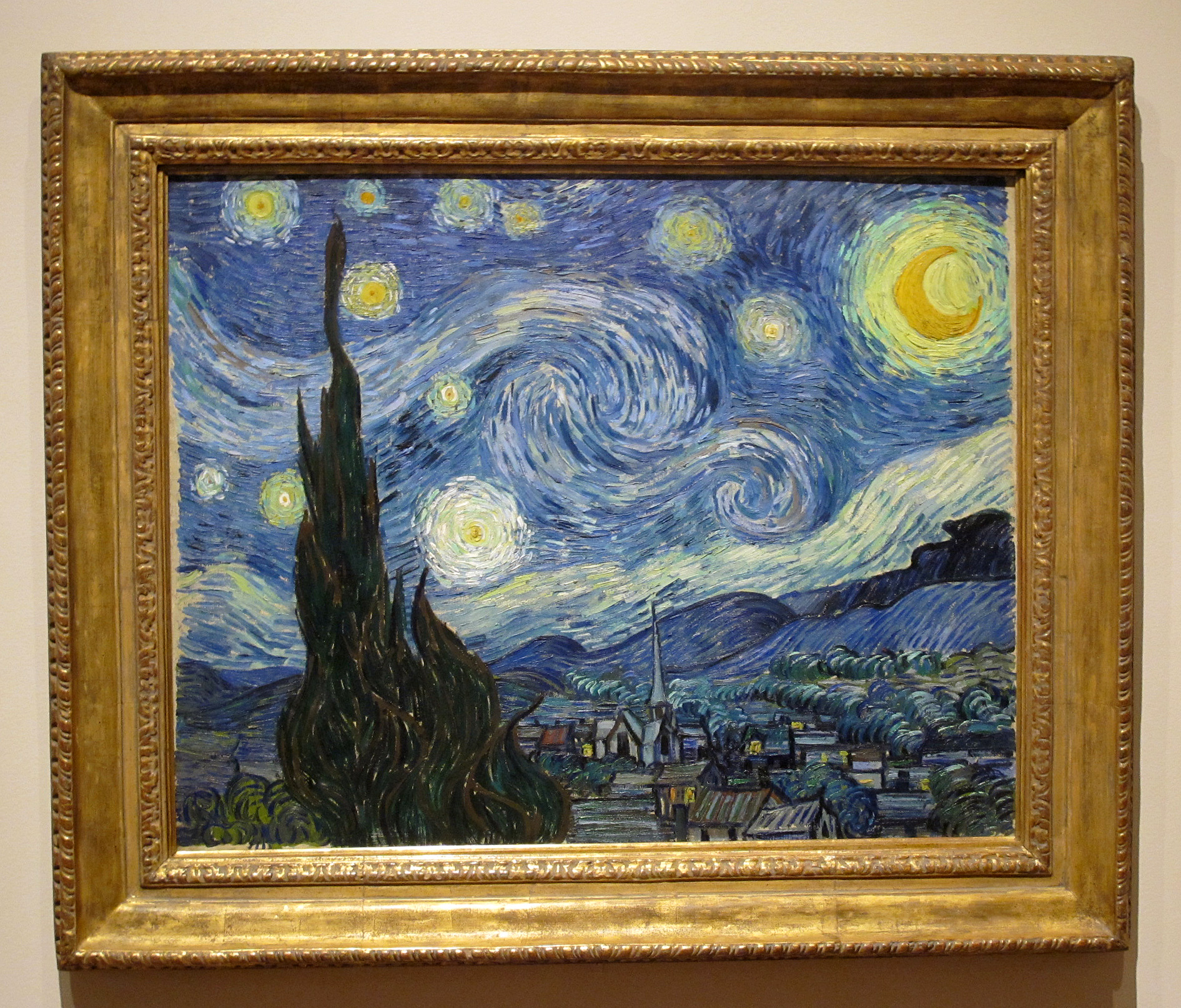 The Starry Night, St Remy, by Vincent Van Gogh, 1897