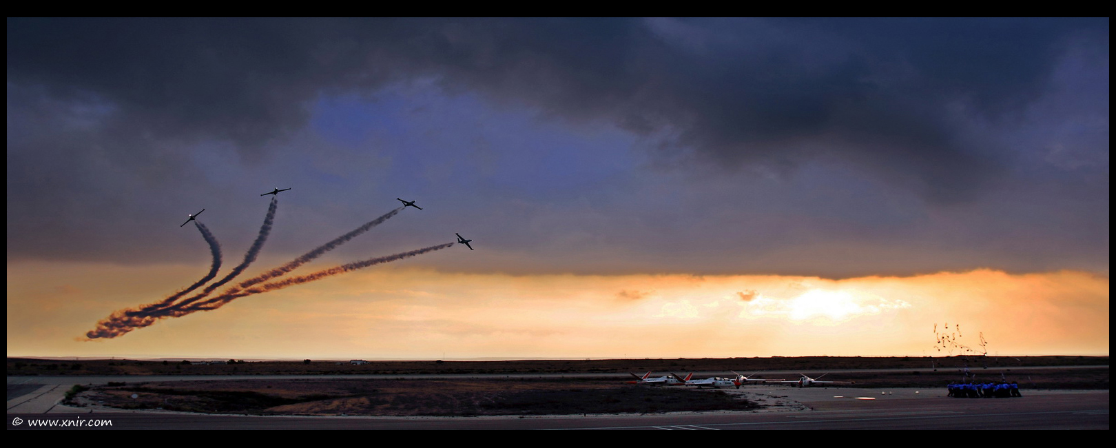 Israel Air Force  Aerobatic team, flying the  Fouga CM-170 Magister Tzukit