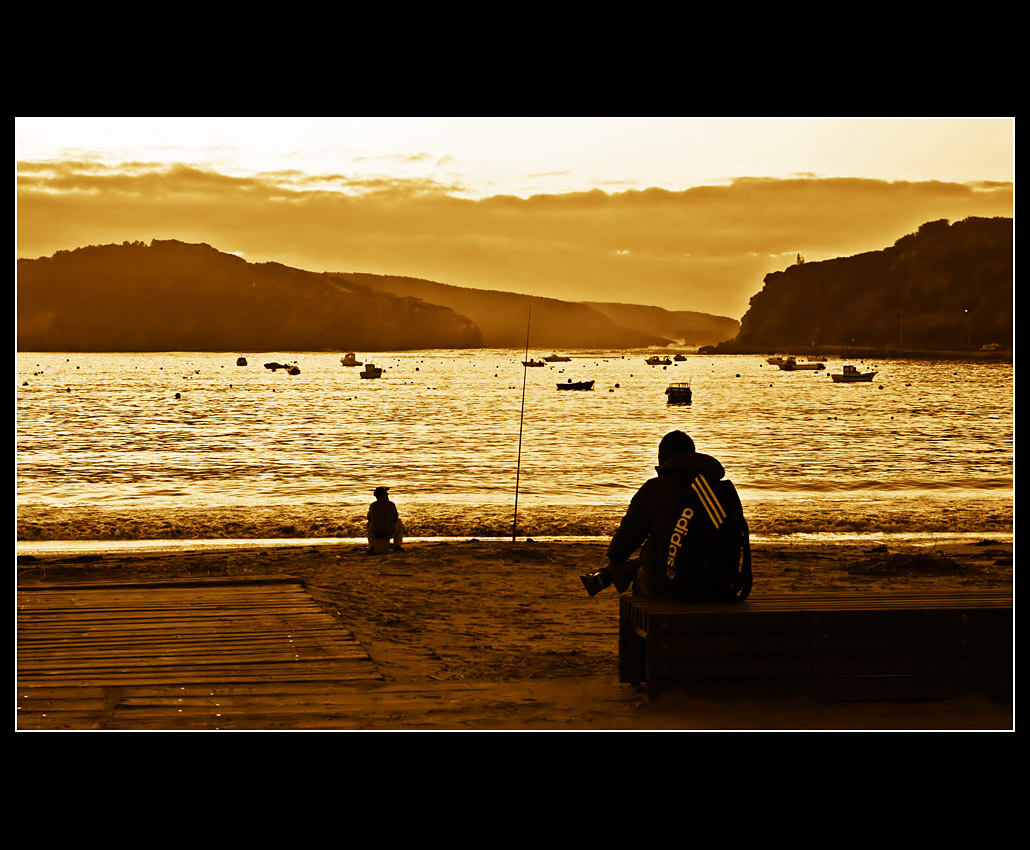 ... watching the lonely fisherman ...