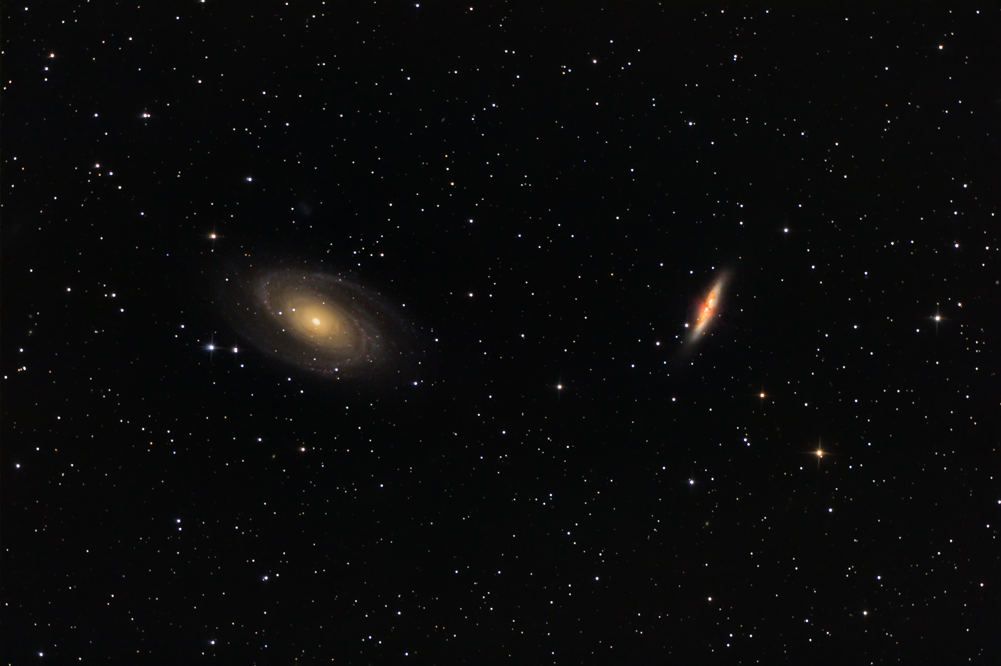 M81 (Bodes Galaxy) M82 2000 pixels