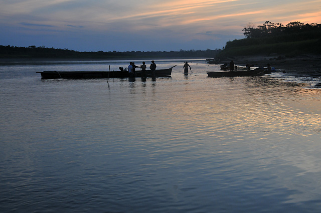 River sunset over the Rio Ichilo