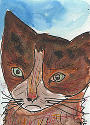 ACEO TIGER THE CAT