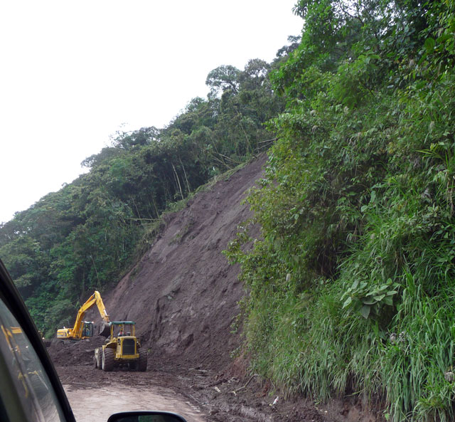 The rains had subsided and mud slides controlled