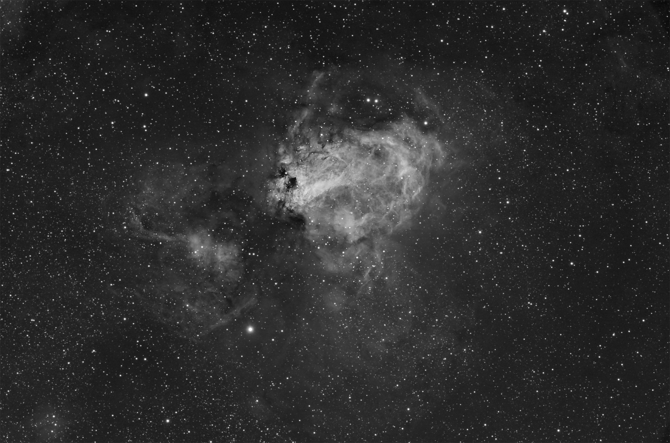 M17 The Swan in Halpha 75min (large)