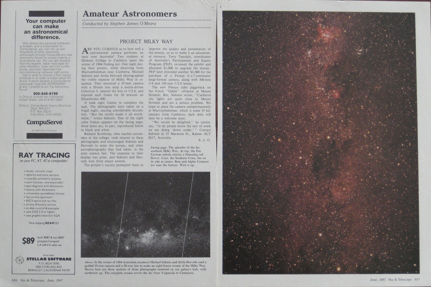 Very first publication in US Sky & Telescope 1987