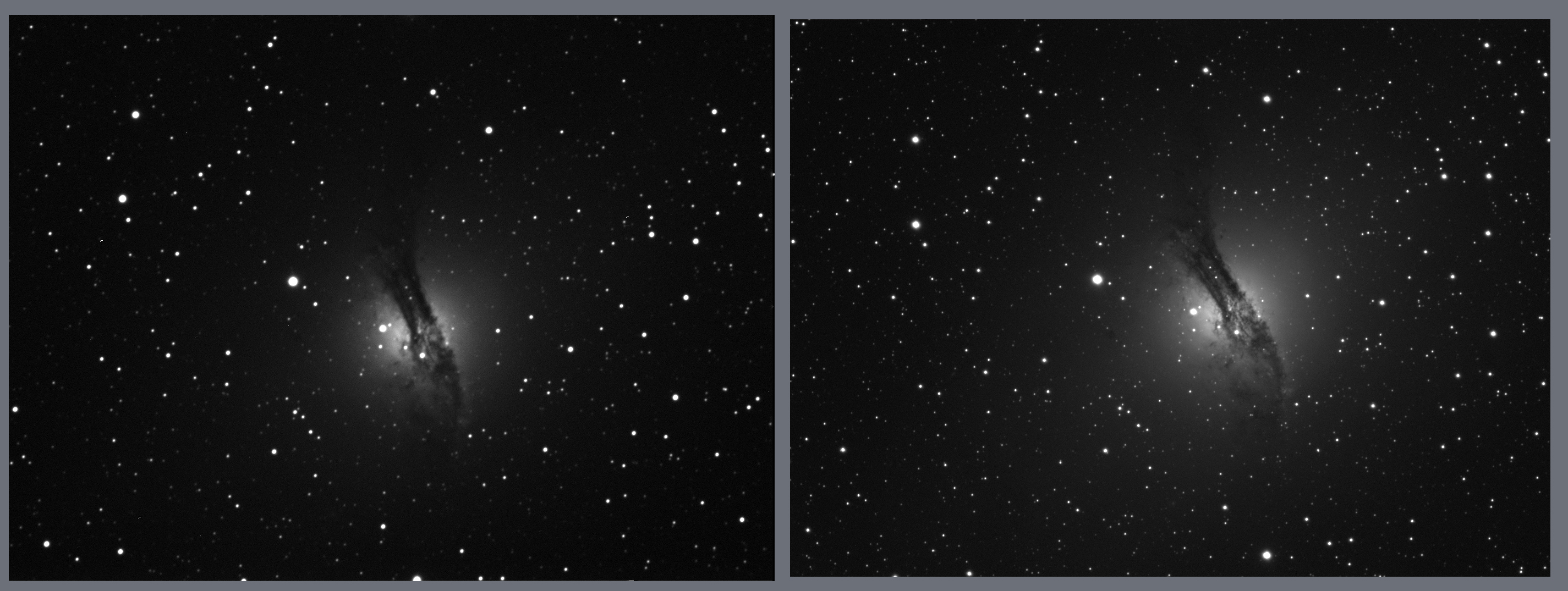 Centaurus A seeing comparison