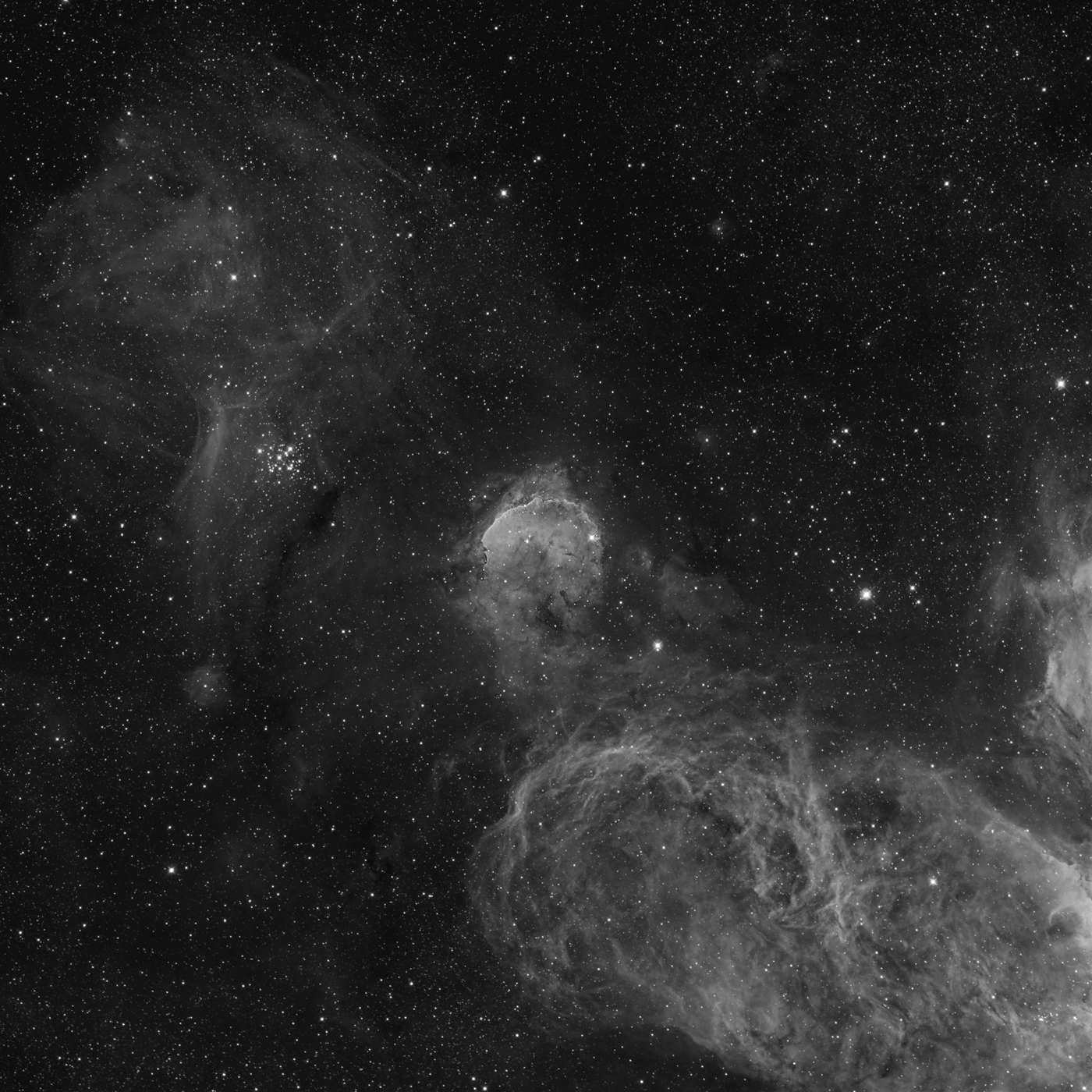 NGC 3324 region in H-alpha light