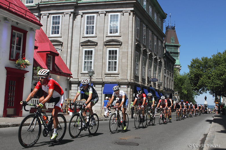 Cyclists in a Row.