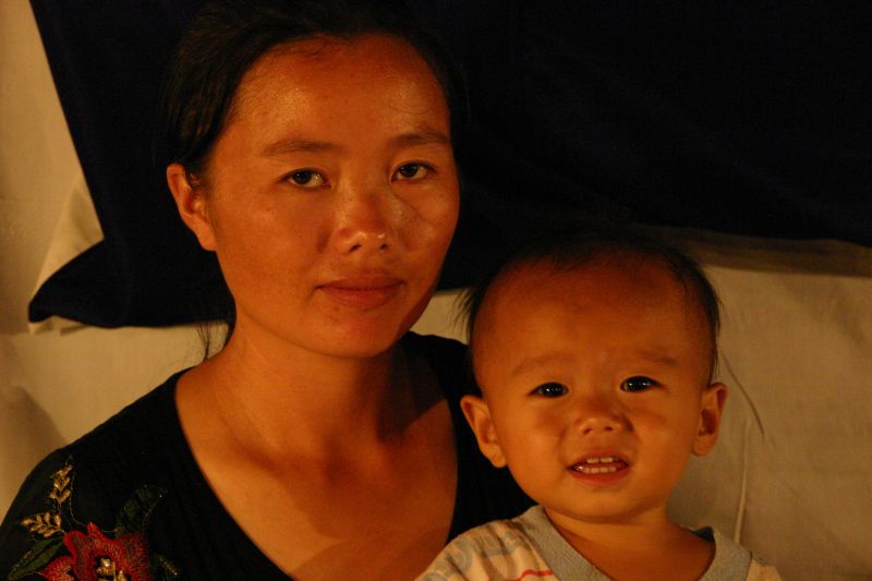 Lady and her kid
