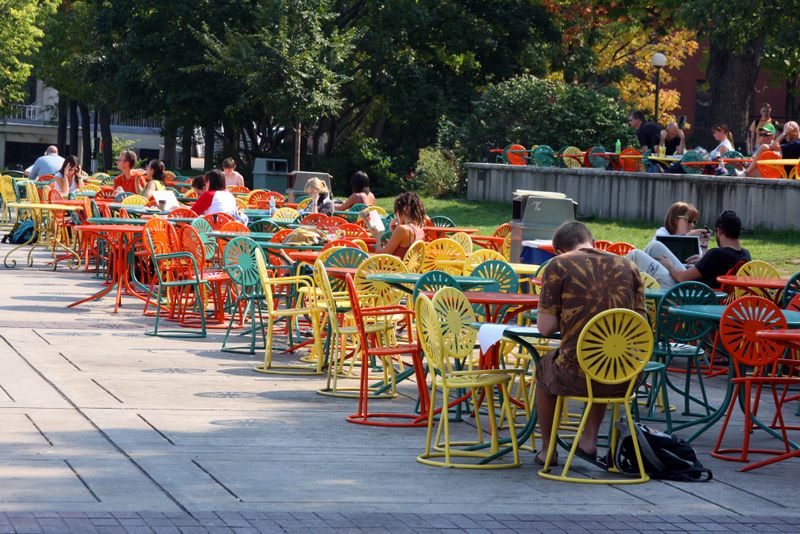 Chairs at the Memorial Union, University of Wisconsin, Madison