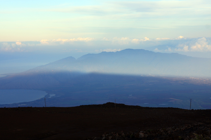 The shadow of Haleakala streches far, Haleakala National Park, Maui, Hawaii, USA