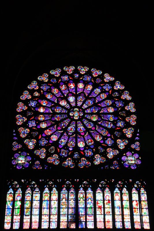 The South Rose Window, Notre Dame, Paris, France