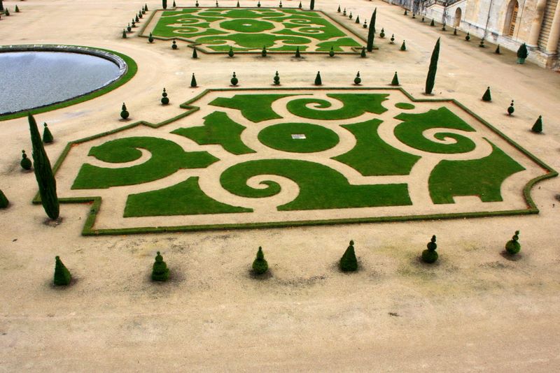Manicured lawns - Palace of Versailles, Versailles, France