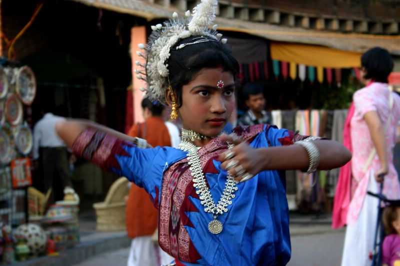 Dancer depicting Anger, Dilli Haat, Delhi