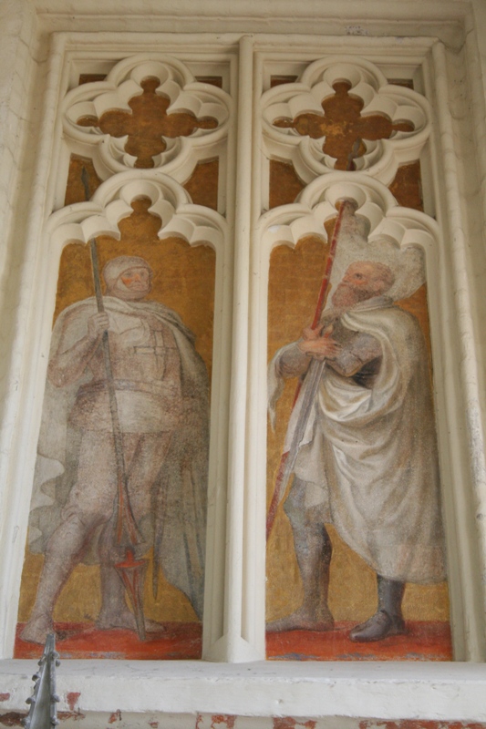 Paintings on the wall of the Summer Refectory