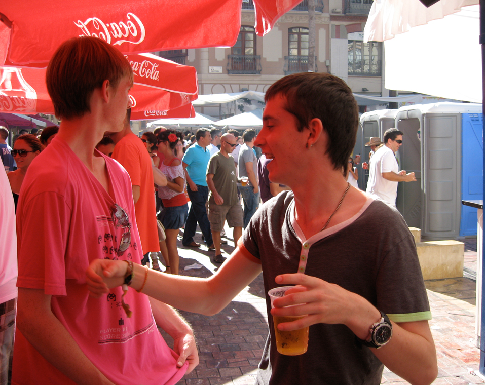Aaron and Alex at the Malaga Feria, Aug 2010
