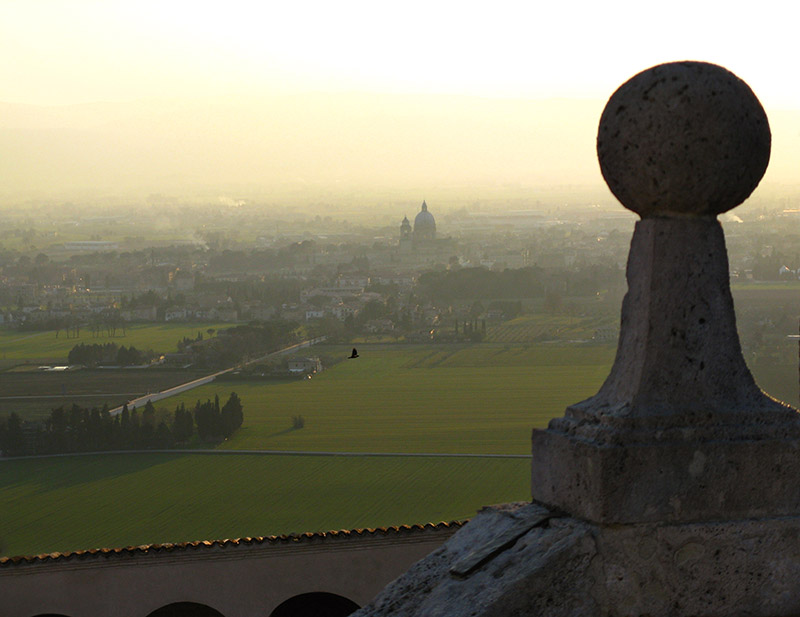 View of Umbrian valley from the Basilica ..  A3923