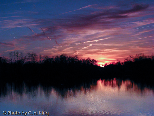 Sunset at Lake Luxembourg