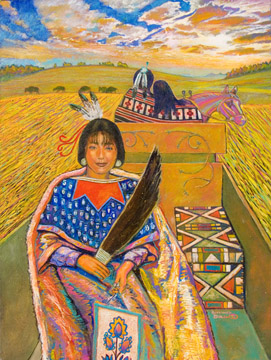 pbz05 P1030786 Painting 5 - Bride by William Sitting Bull.jpg