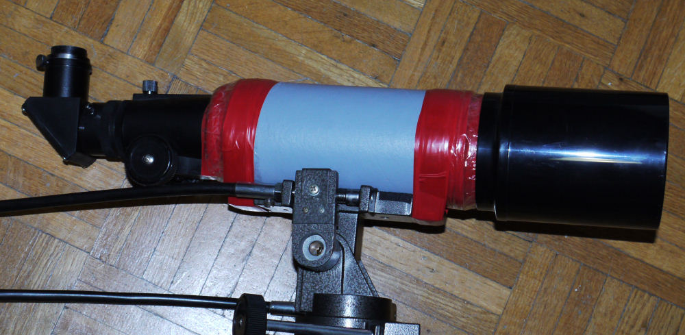 telescope using very old 3 element 480mm f8 apo process lens