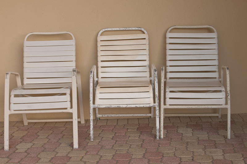 Chairs at poolside