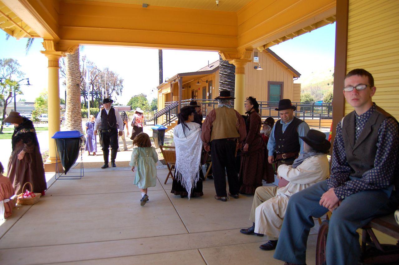 Period dress for many of the skits that afternoon.