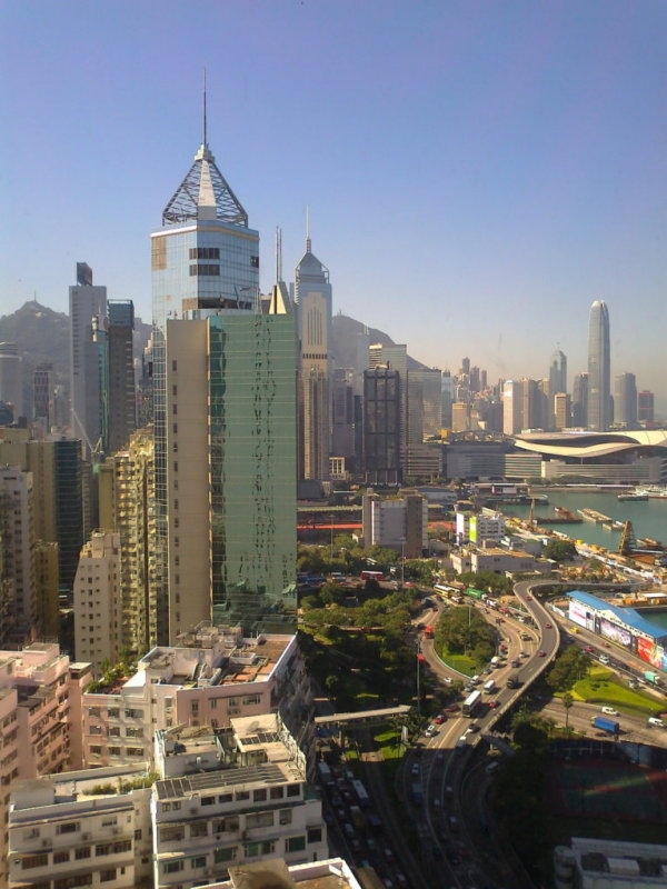 Fine View through the Window of The Excelsior, Causeway Bay Hong Kong