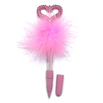 BBT-BBFF Feather Fluffy Bubble Pen with the Heart Topper
