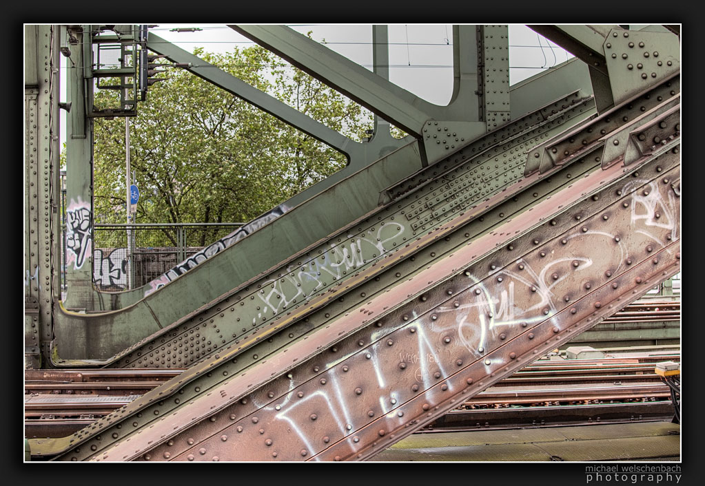 Detail of the Cologne Hohenzollern Railroad Bridge