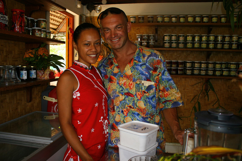 Tourguide with woman at agricultural school