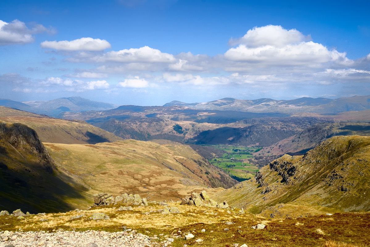 Brandreth, Gillercomb, Base Brown; Borrowdale beyond, Blencathra beyonder