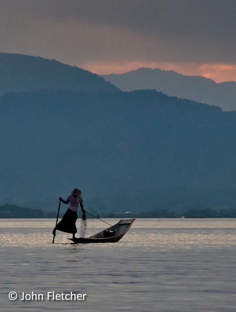 Traditional Intha Leg-rower
