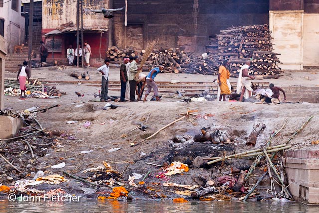 Debris from Previous Evenings Funeral Pyres
