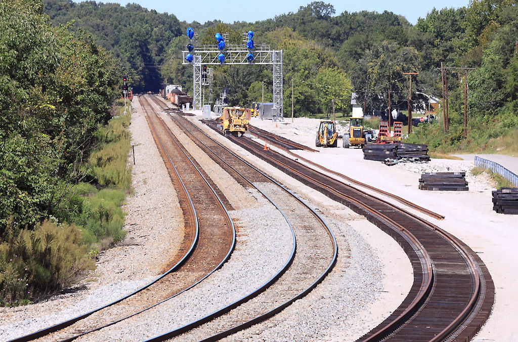 Construction of the new mini-yard at Burnside 
