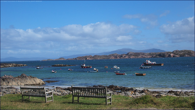 Iona: view from Baile Mor across to Mull
