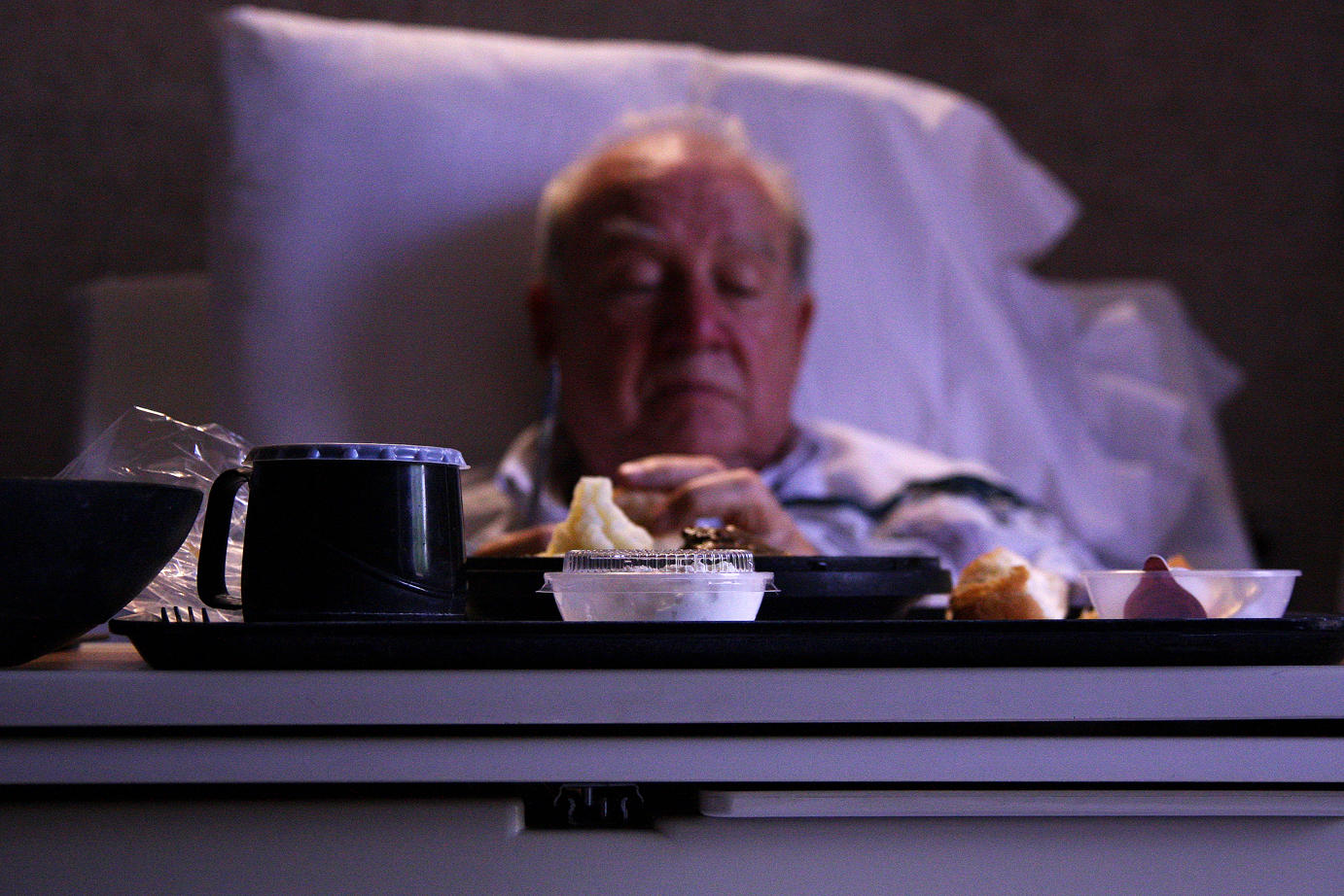 At least he hasnt lost his appetite!