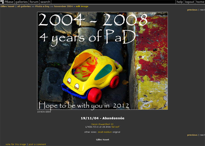 19/11/08 - 4 years of PaD