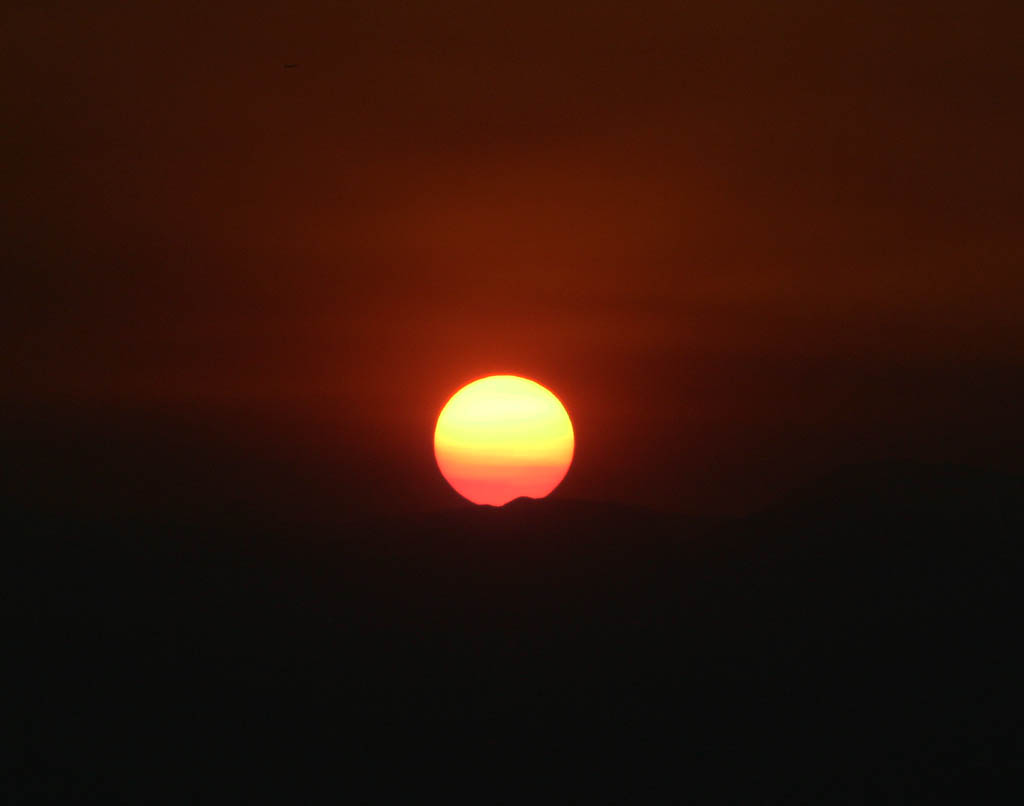 Sun set over Spring Mtn range