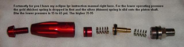 Eclipse Dart exploded low pressure regulator (pic by BYERS)
