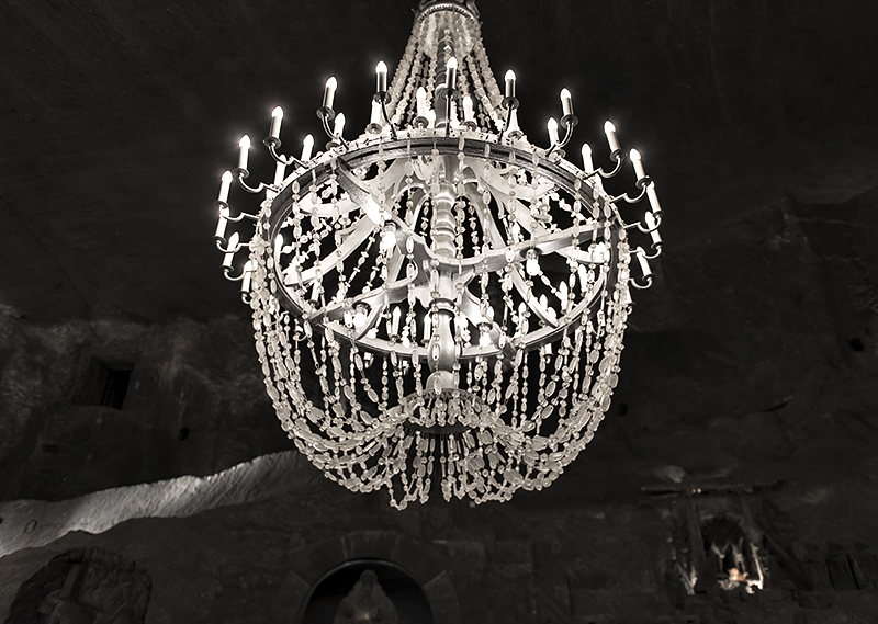 Chapel of St. Kinga, rock salt chandelier