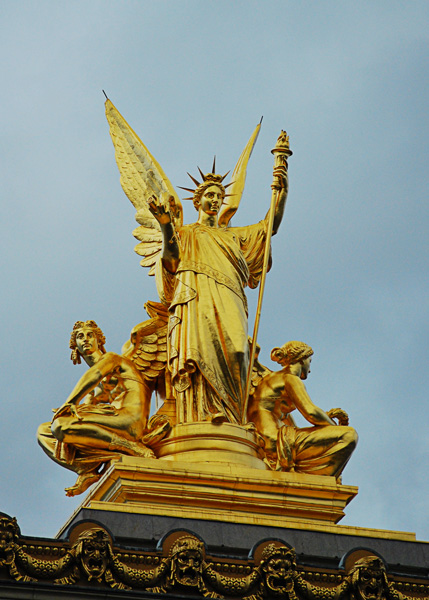 Old Paris Opera Statues