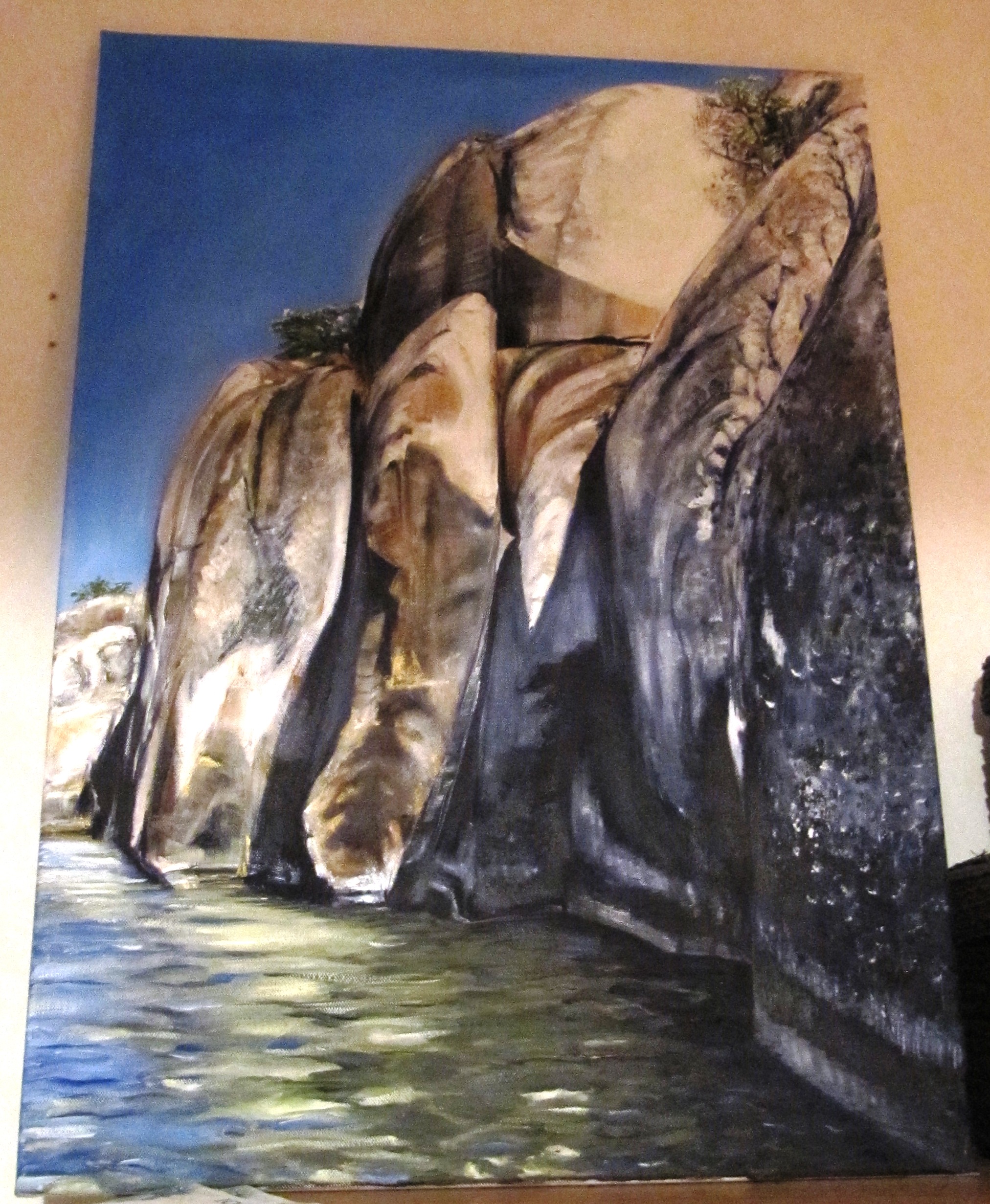 Jessicas skrgrdsklippor (olja p duk 50x70)