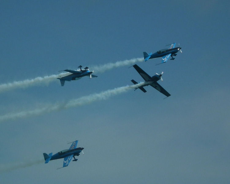 Blades performimg aerobatics