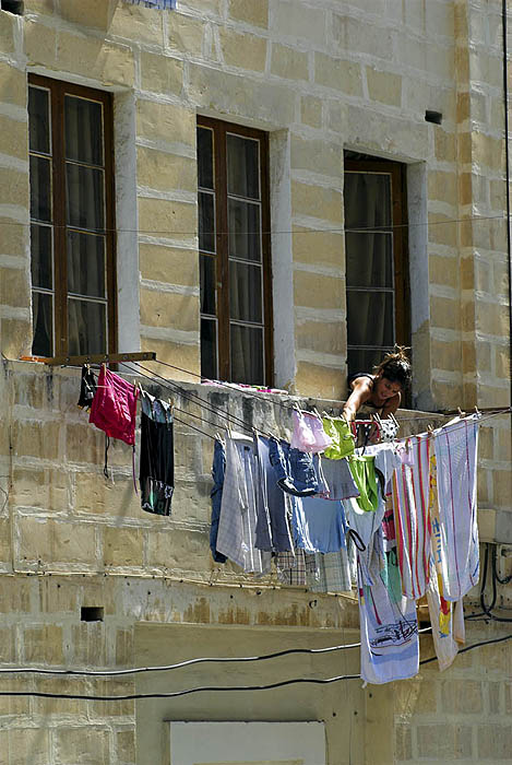 Washing day in Valletta