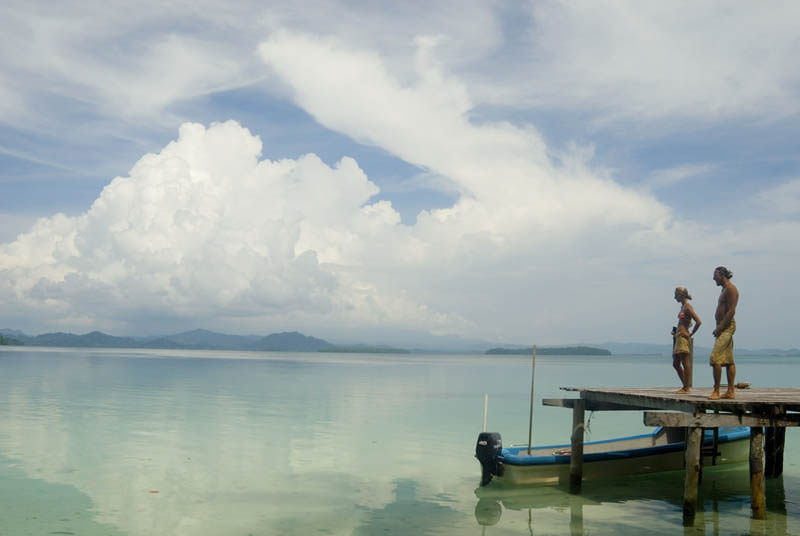 On the jetty at Charapoana Eco Lodge