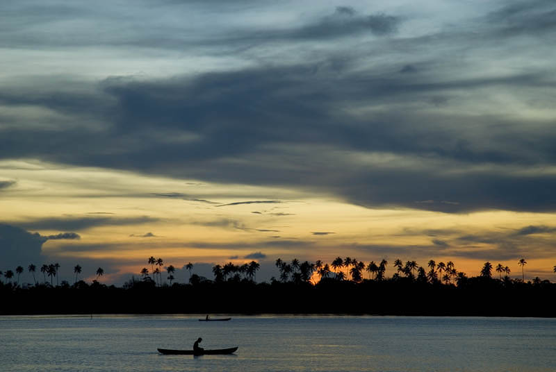Sunset over Langalanga Lagoon